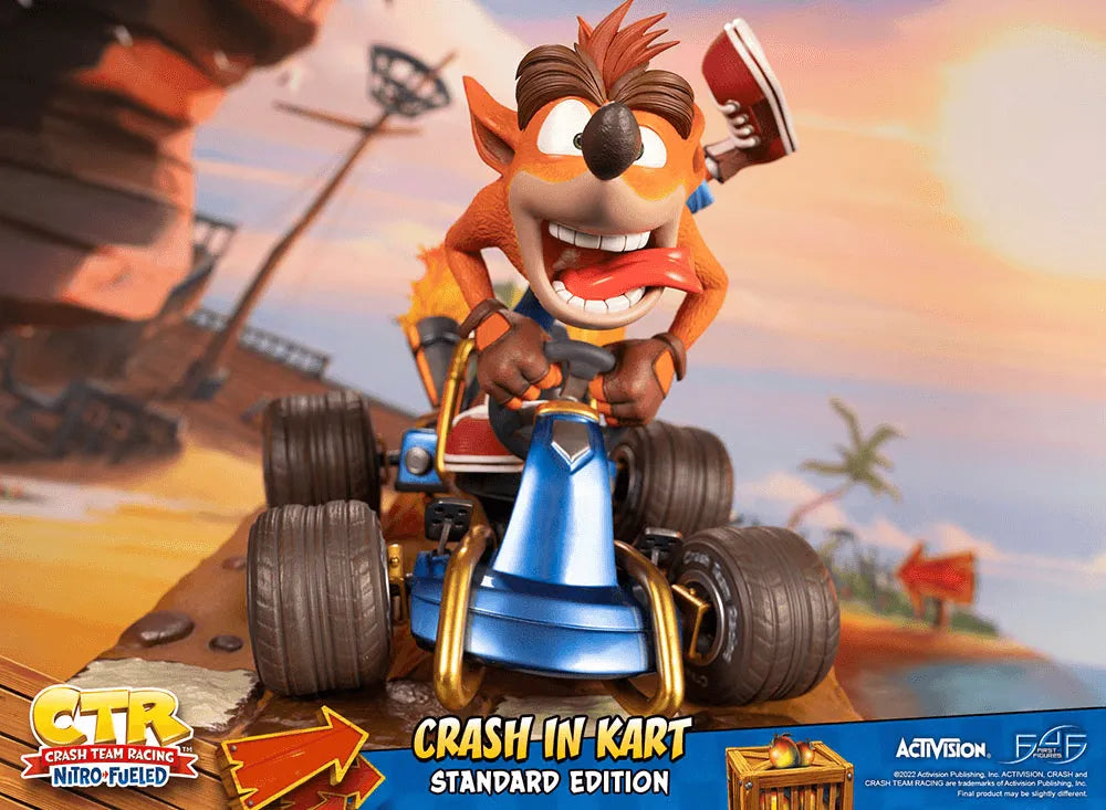 F4FCRASHRST Crash Team Racing: Nitro Fueled - Crash in Kart (Standard Edition) Statue - First 4 Figures - Titan Pop Culture