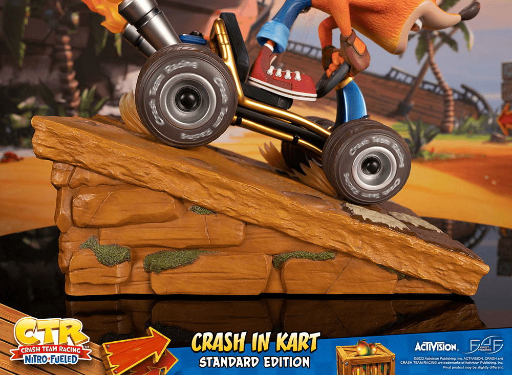 F4FCRASHRST Crash Team Racing: Nitro Fueled - Crash in Kart (Standard Edition) Statue - First 4 Figures - Titan Pop Culture