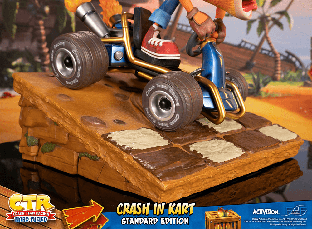 F4FCRASHRST Crash Team Racing: Nitro Fueled - Crash in Kart (Standard Edition) Statue - First 4 Figures - Titan Pop Culture