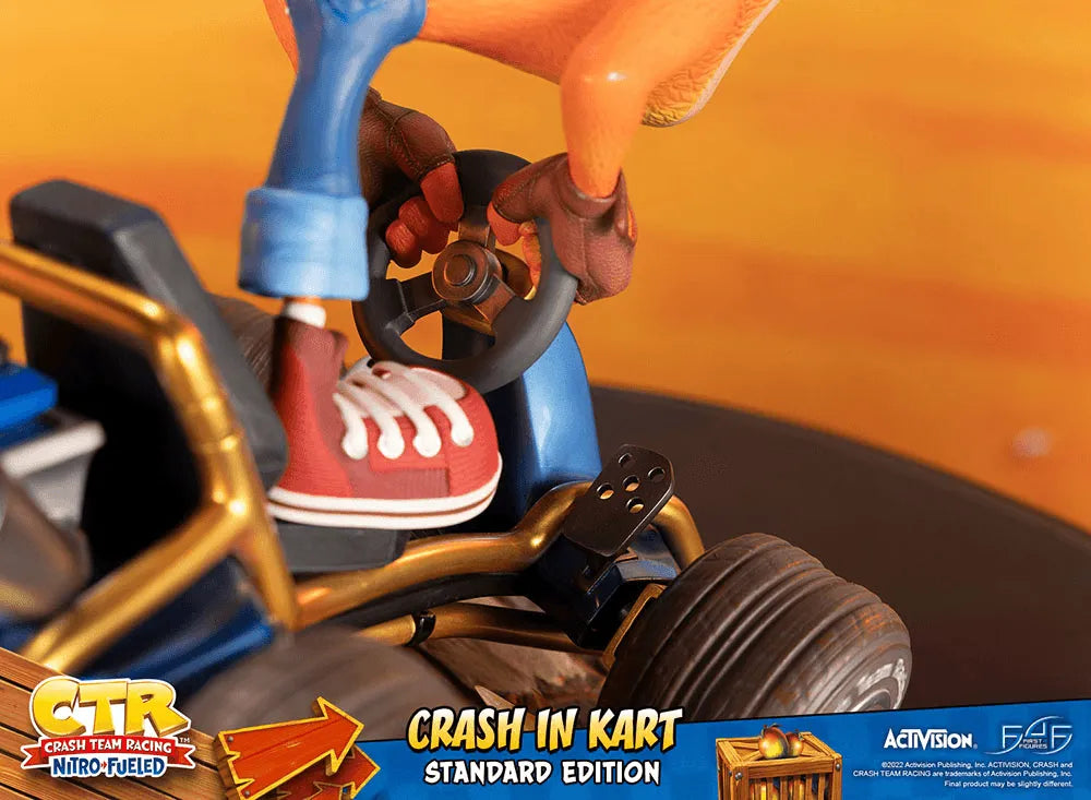 F4FCRASHRST Crash Team Racing: Nitro Fueled - Crash in Kart (Standard Edition) Statue - First 4 Figures - Titan Pop Culture