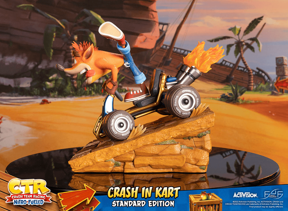 F4FCRASHRST Crash Team Racing: Nitro Fueled - Crash in Kart (Standard Edition) Statue - First 4 Figures - Titan Pop Culture