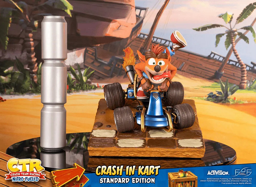 F4FCRASHRST Crash Team Racing: Nitro Fueled - Crash in Kart (Standard Edition) Statue - First 4 Figures - Titan Pop Culture