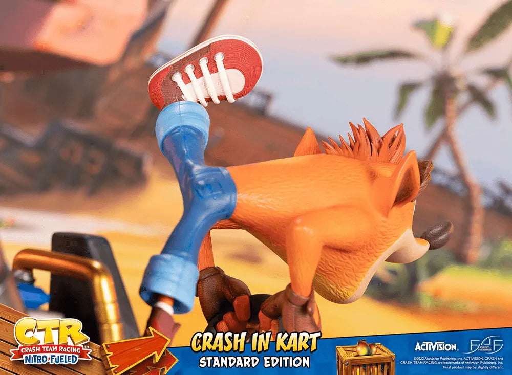 F4FCRASHRST Crash Team Racing: Nitro Fueled - Crash in Kart (Standard Edition) Statue - First 4 Figures - Titan Pop Culture