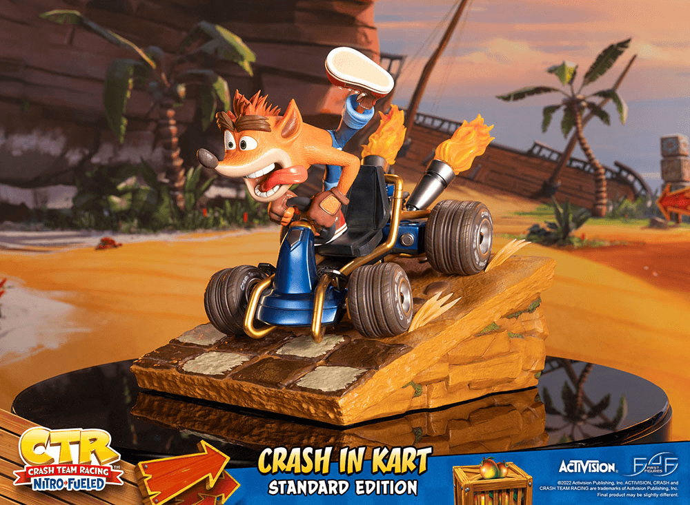 F4FCRASHRST Crash Team Racing: Nitro Fueled - Crash in Kart (Standard Edition) Statue - First 4 Figures - Titan Pop Culture