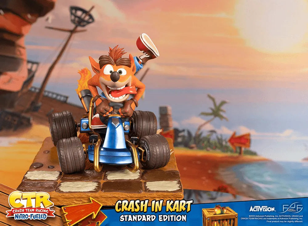 F4FCRASHRST Crash Team Racing: Nitro Fueled - Crash in Kart (Standard Edition) Statue - First 4 Figures - Titan Pop Culture