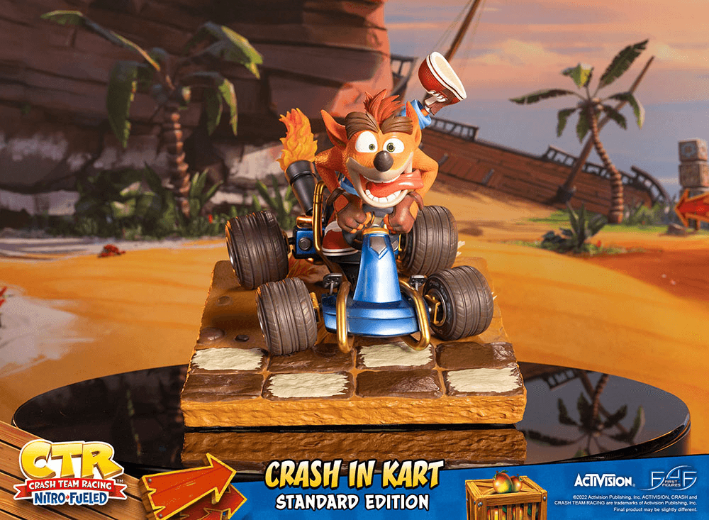 F4FCRASHRST Crash Team Racing: Nitro Fueled - Crash in Kart (Standard Edition) Statue - First 4 Figures - Titan Pop Culture