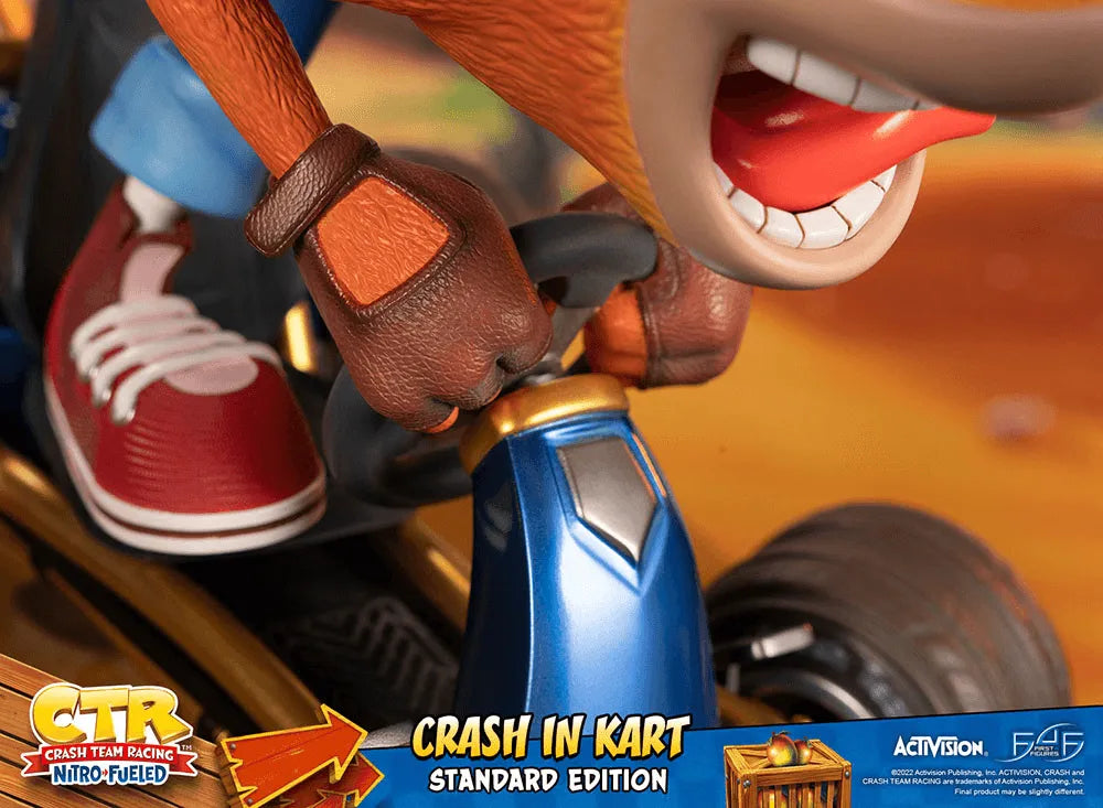 F4FCRASHRST Crash Team Racing: Nitro Fueled - Crash in Kart (Standard Edition) Statue - First 4 Figures - Titan Pop Culture