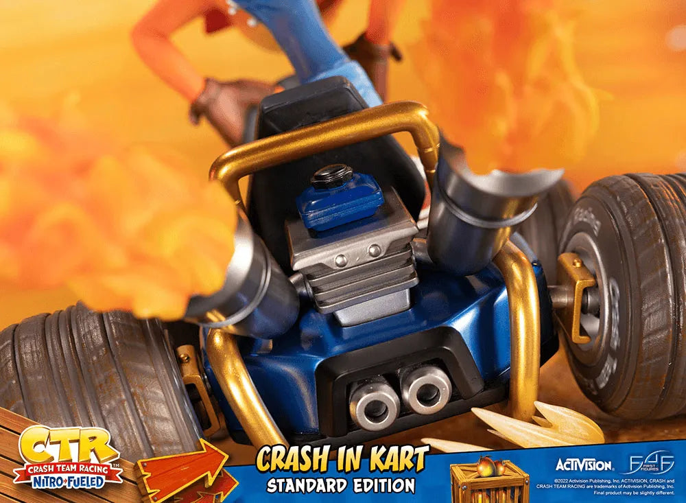 F4FCRASHRST Crash Team Racing: Nitro Fueled - Crash in Kart (Standard Edition) Statue - First 4 Figures - Titan Pop Culture