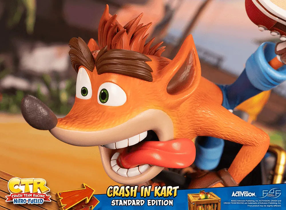 F4FCRASHRST Crash Team Racing: Nitro Fueled - Crash in Kart (Standard Edition) Statue - First 4 Figures - Titan Pop Culture