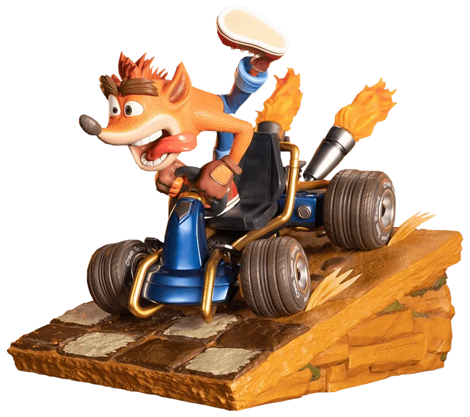 F4FCRASHRST Crash Team Racing: Nitro Fueled - Crash in Kart (Standard Edition) Statue - First 4 Figures - Titan Pop Culture