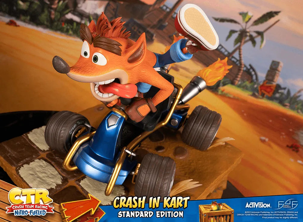 F4FCRASHRST Crash Team Racing: Nitro Fueled - Crash in Kart (Standard Edition) Statue - First 4 Figures - Titan Pop Culture