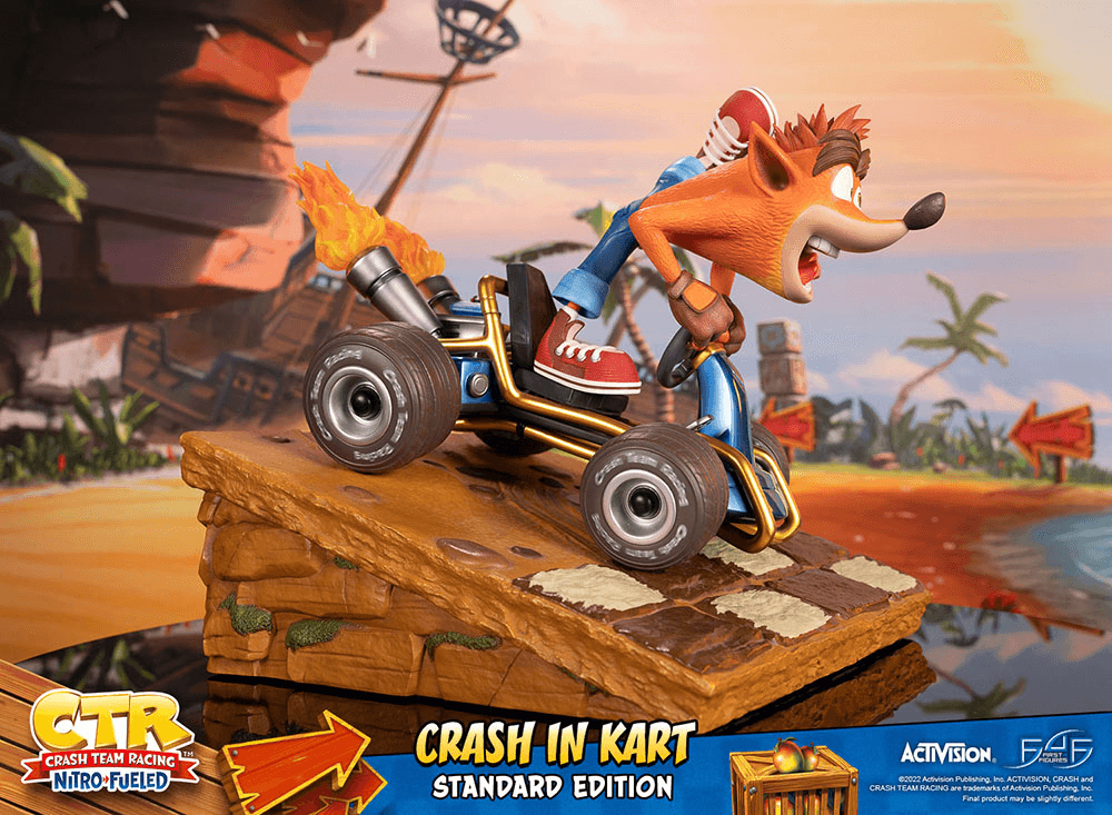 F4FCRASHRST Crash Team Racing: Nitro Fueled - Crash in Kart (Standard Edition) Statue - First 4 Figures - Titan Pop Culture