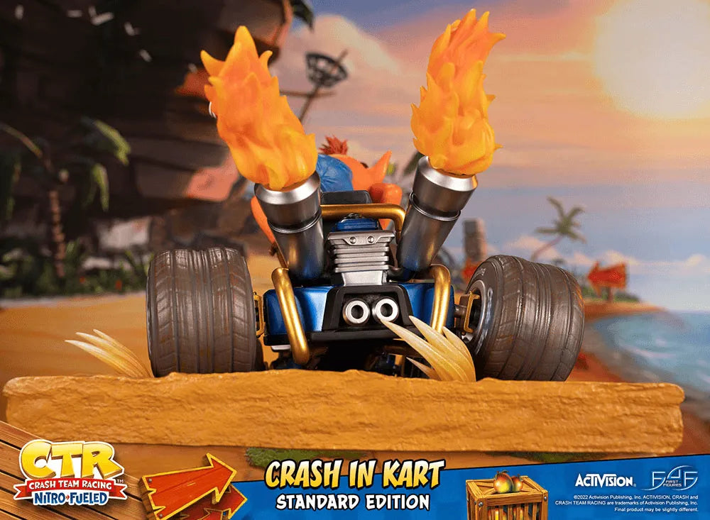 F4FCRASHRST Crash Team Racing: Nitro Fueled - Crash in Kart (Standard Edition) Statue - First 4 Figures - Titan Pop Culture