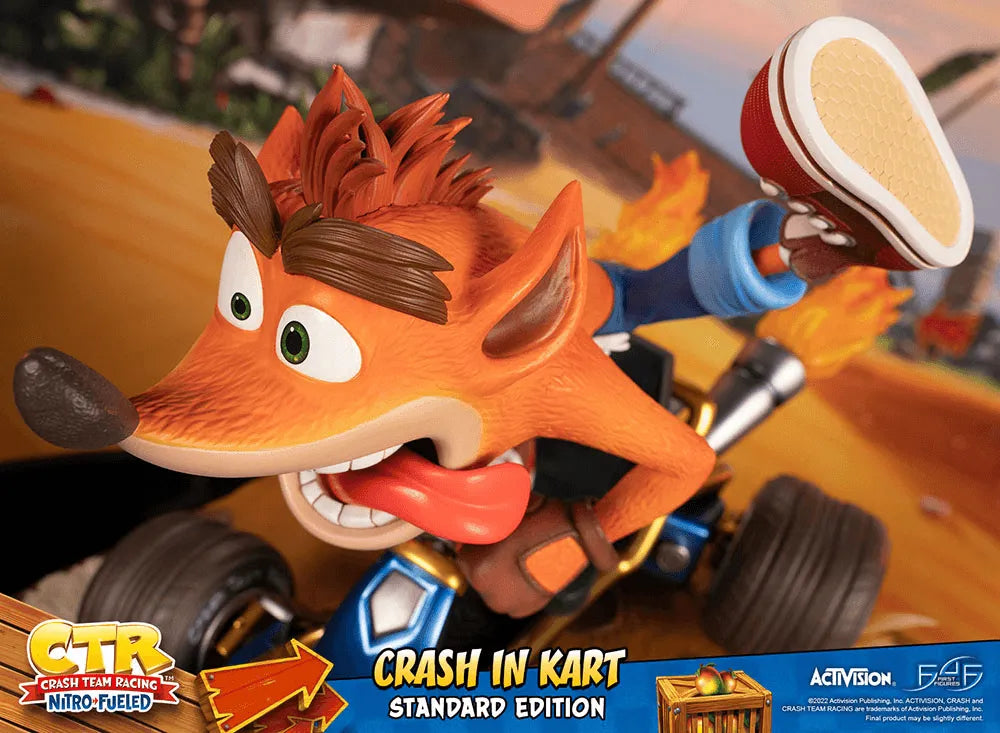 F4FCRASHRST Crash Team Racing: Nitro Fueled - Crash in Kart (Standard Edition) Statue - First 4 Figures - Titan Pop Culture