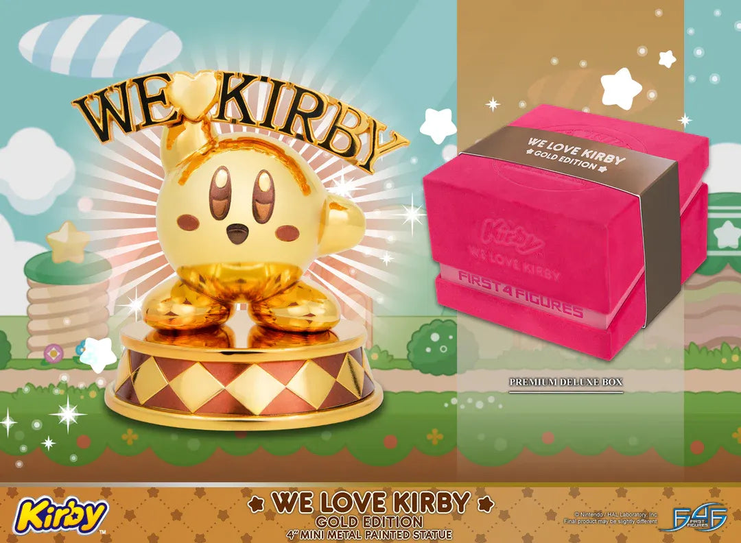 F4FKWLK01G Kirby - We Love Kirby Diecast Statue [Gold Version] - First 4 Figures - Titan Pop Culture