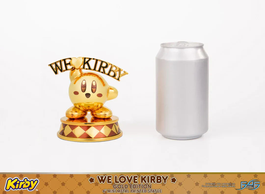 F4FKWLK01G Kirby - We Love Kirby Diecast Statue [Gold Version] - First 4 Figures - Titan Pop Culture