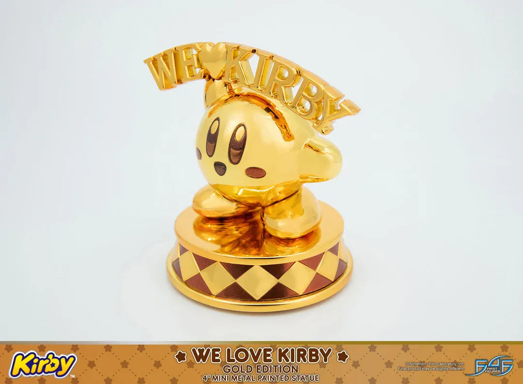 F4FKWLK01G Kirby - We Love Kirby Diecast Statue [Gold Version] - First 4 Figures - Titan Pop Culture