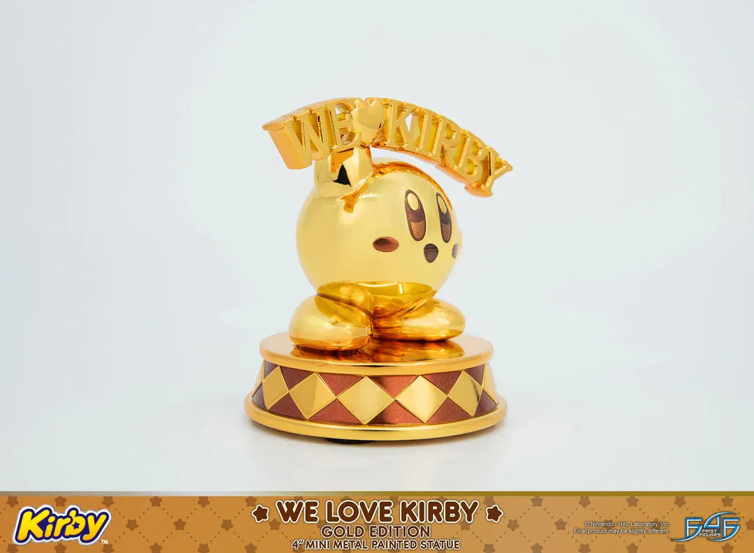 F4FKWLK01G Kirby - We Love Kirby Diecast Statue [Gold Version] - First 4 Figures - Titan Pop Culture