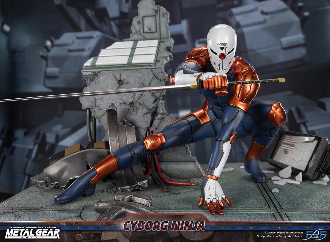Estatua de resina de Metal Gear Solid – Cyborg Ninja (Gray Fox)