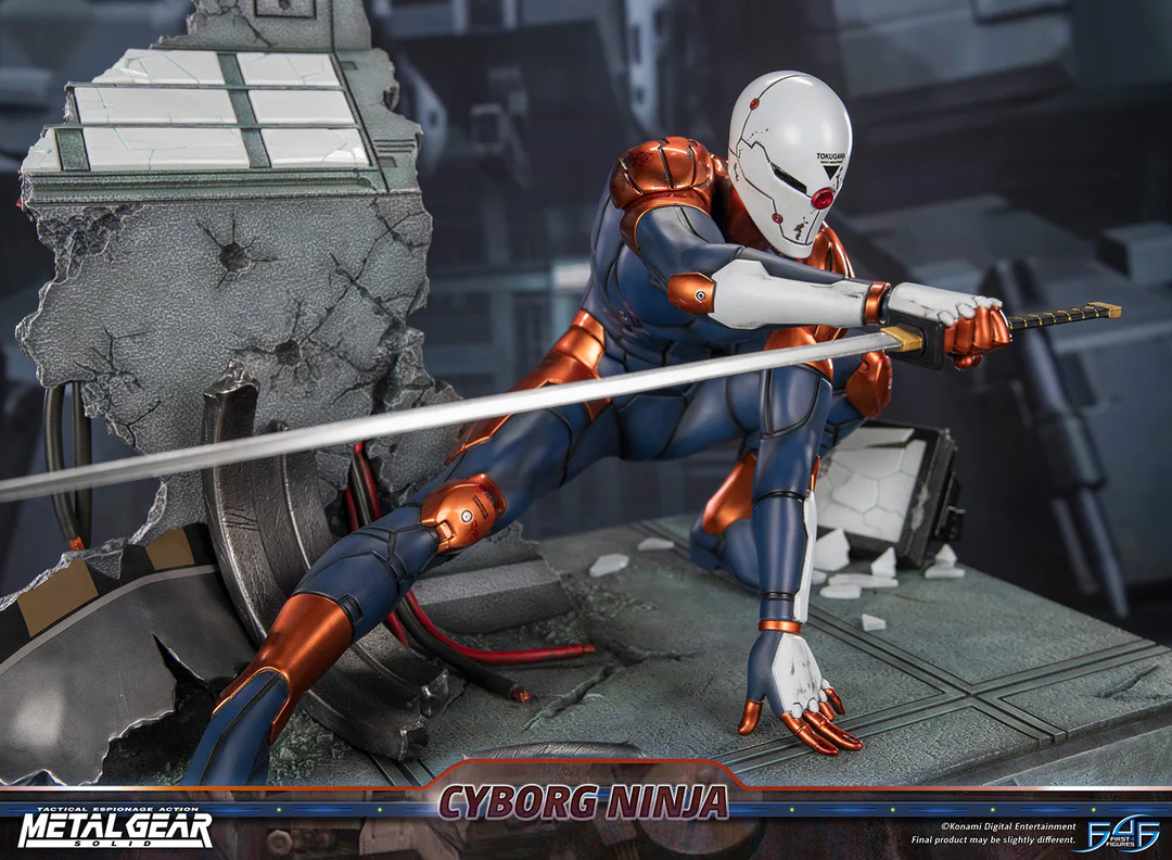 Estatua de resina de Metal Gear Solid – Cyborg Ninja (Gray Fox)