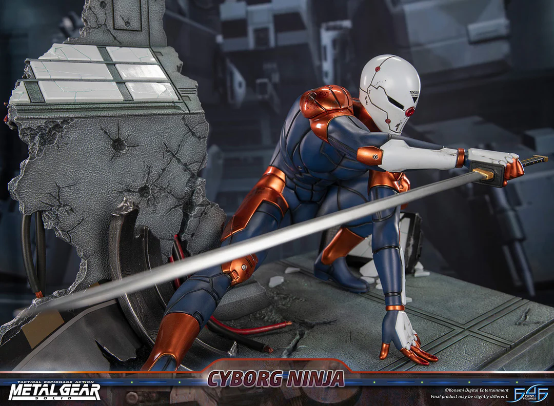 Estatua de resina de Metal Gear Solid – Cyborg Ninja (Gray Fox)