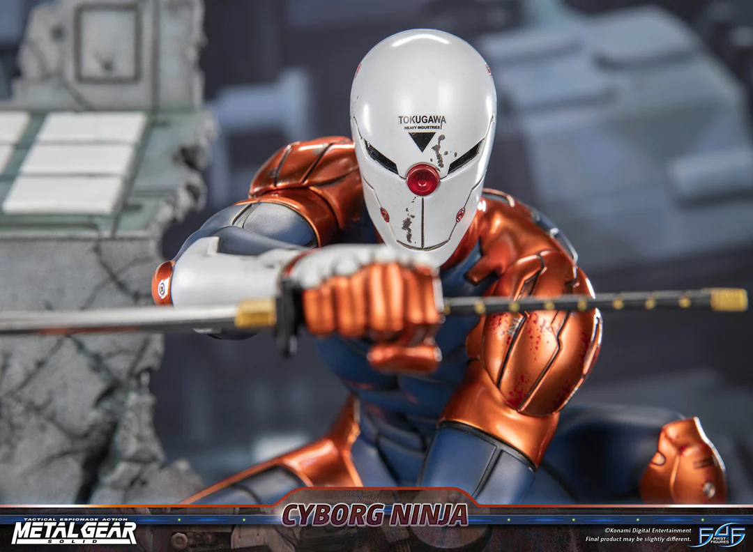 Estatua de resina de Metal Gear Solid – Cyborg Ninja (Gray Fox)