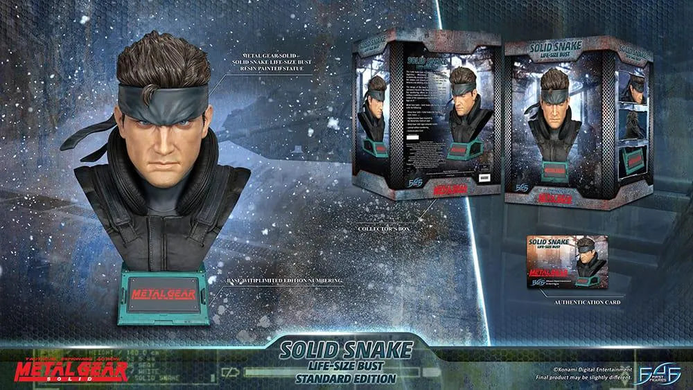 F4FMGSLBST Metal Gear Solid - Solid Snake - Life-Size Bust - First 4 Figures - Titan Pop Culture