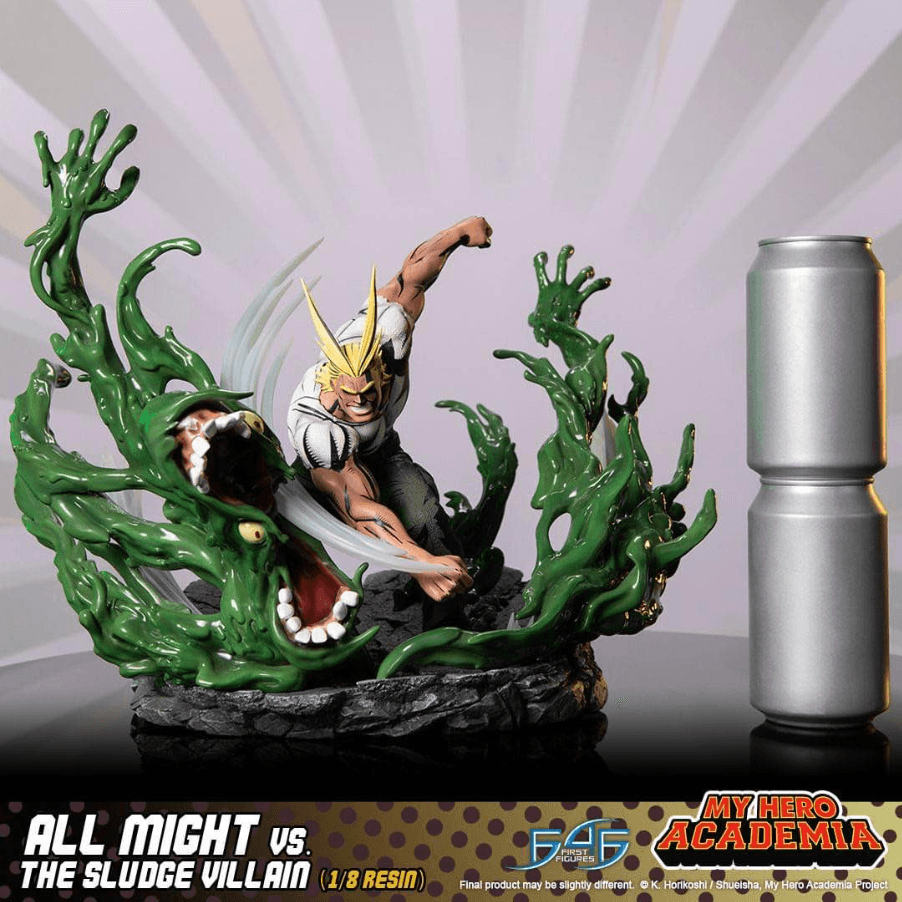 F4FMHAADST My Hero Academia - All Might Vs The Sludge Villain Statue - First 4 Figures - Titan Pop Culture