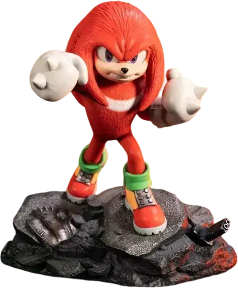 F4FS2MKNST Sonic The Hedgehog 2 - Knuckles Standoff Statue - First 4 Figures - Titan Pop Culture