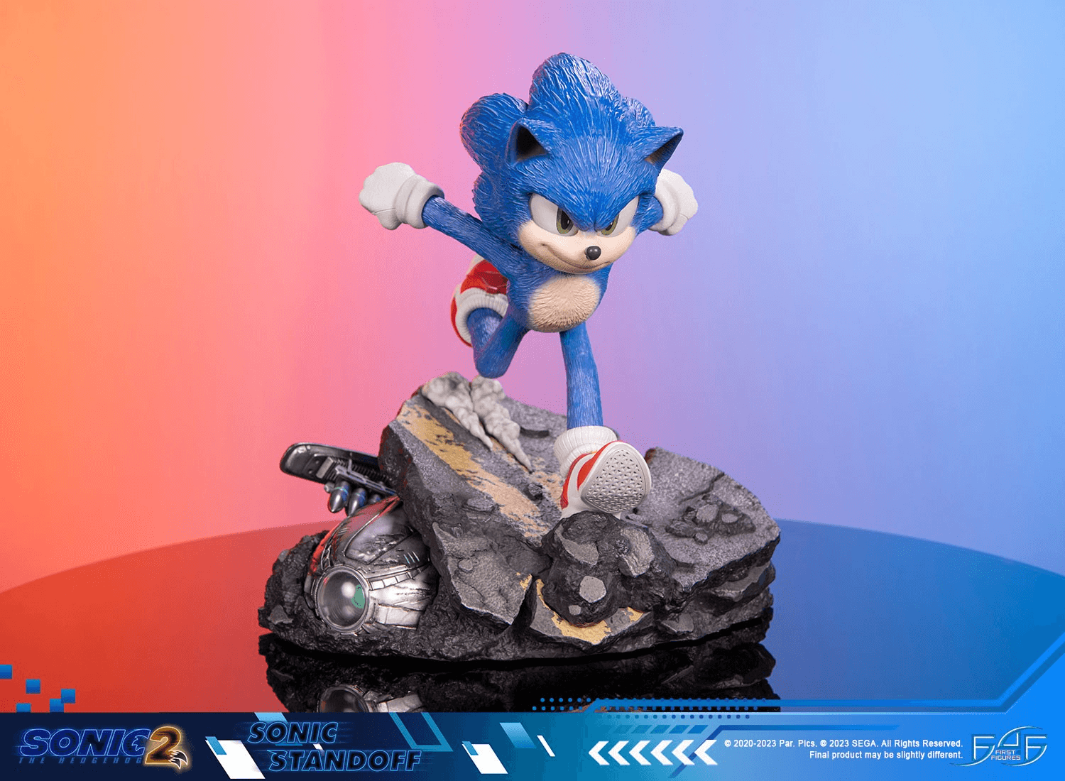 F4FS2MSOST Sonic The Hedgehog 2 - Sonic Standoff Statue - First 4 Figures - Titan Pop Culture