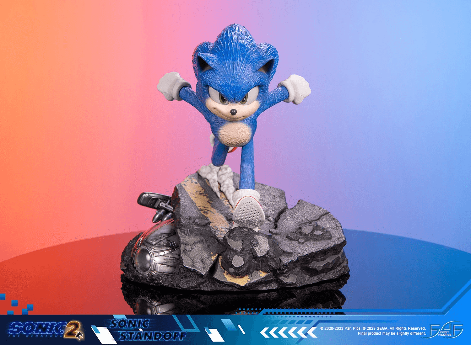 F4FS2MSOST Sonic The Hedgehog 2 - Sonic Standoff Statue - First 4 Figures - Titan Pop Culture