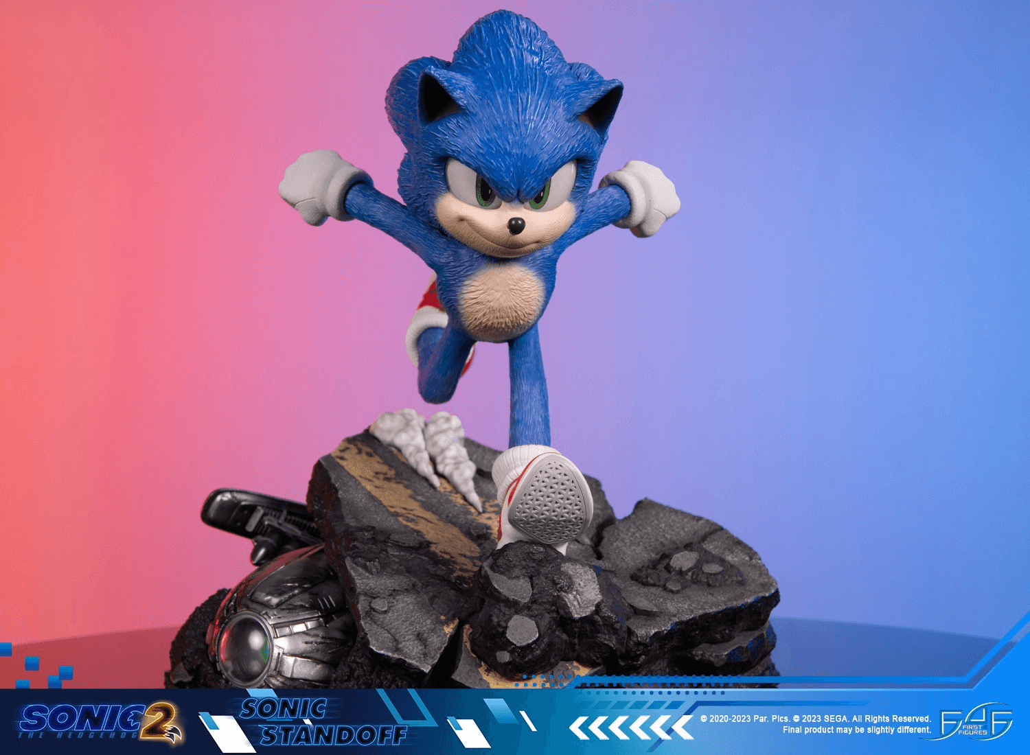 F4FS2MSOST Sonic The Hedgehog 2 - Sonic Standoff Statue - First 4 Figures - Titan Pop Culture