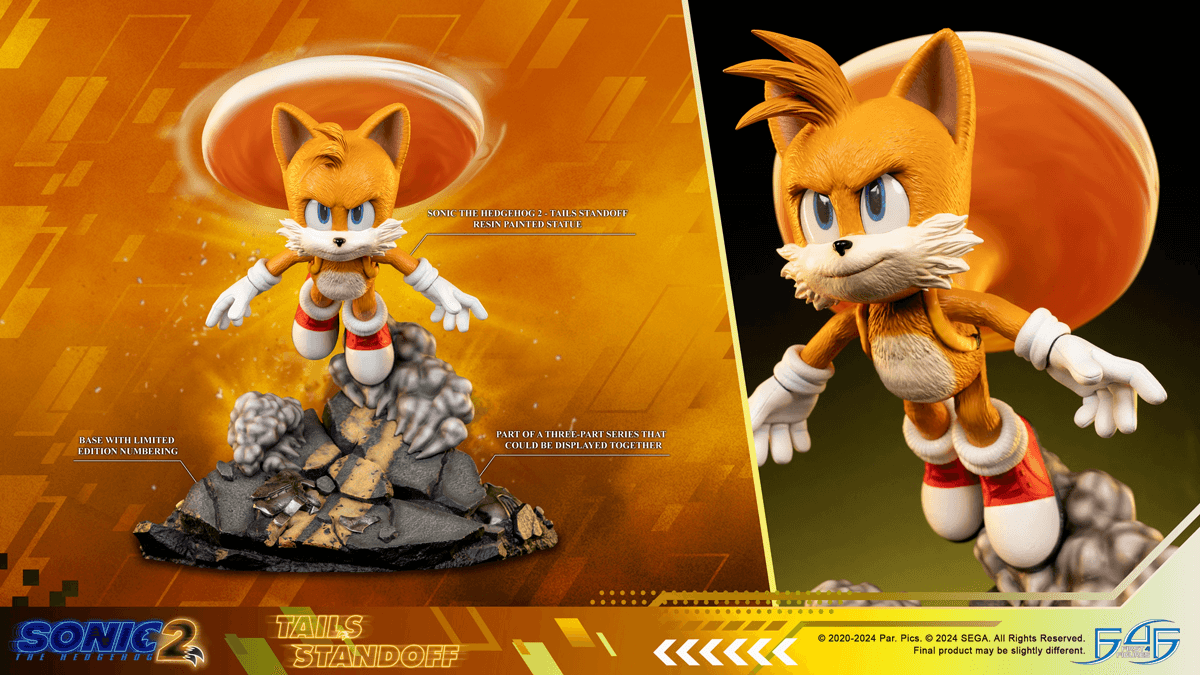 F4FS2MTAST Sonic 2 - Tails Standoff Statue - First 4 Figures - Titan Pop Culture