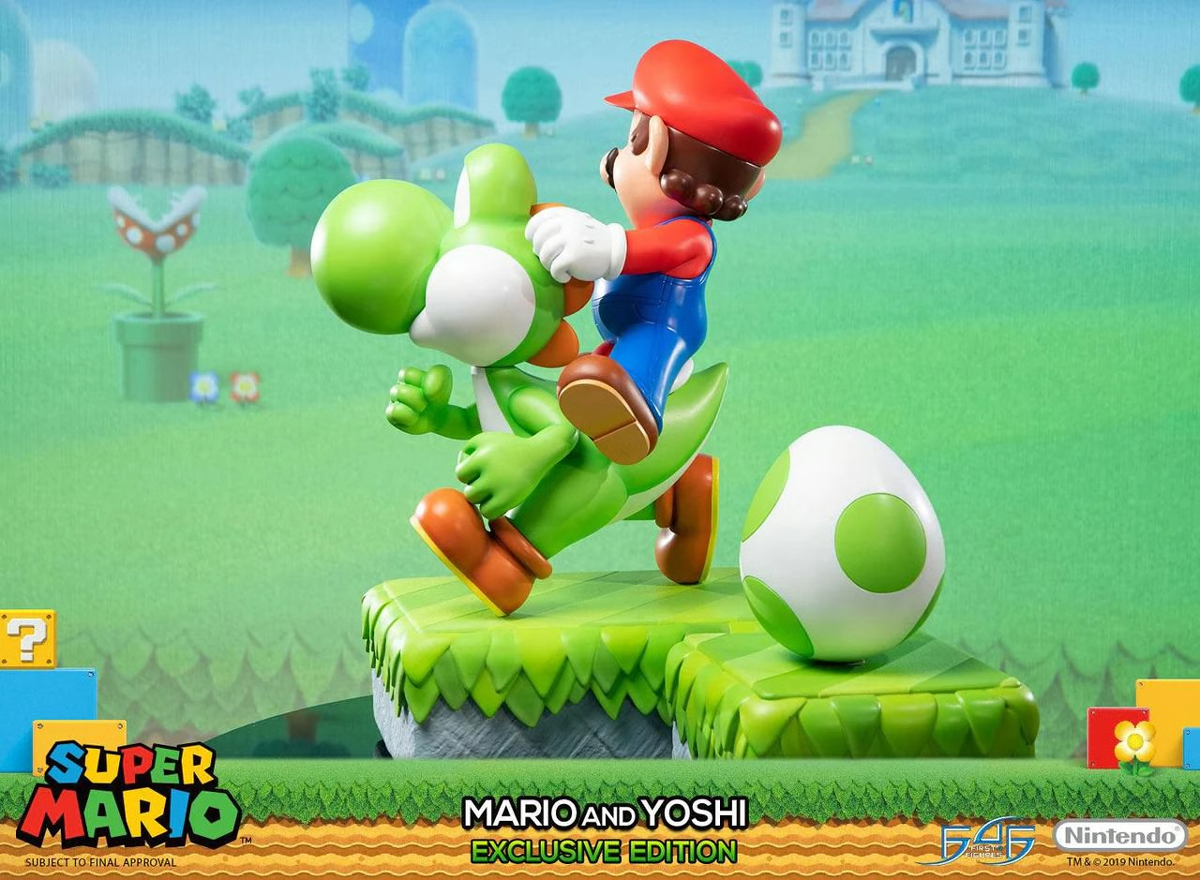 Super Mario - Mario y Yoshi (Edición Exclusiva) Estatua de 19"