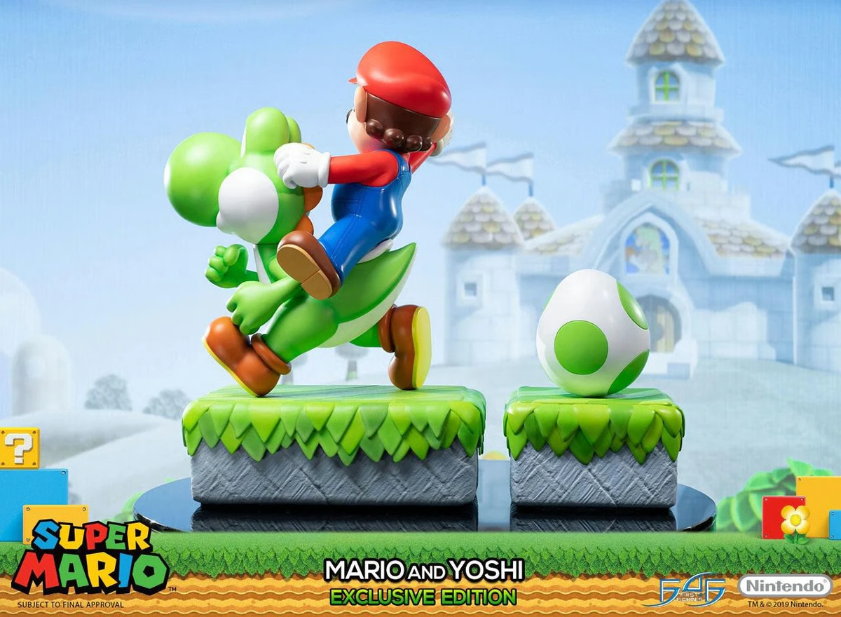 Super Mario - Mario y Yoshi (Edición Exclusiva) Estatua de 19"