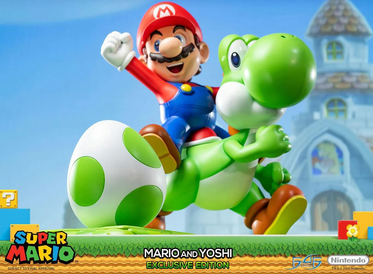Super Mario - Mario y Yoshi (Edición Exclusiva) Estatua de 19"