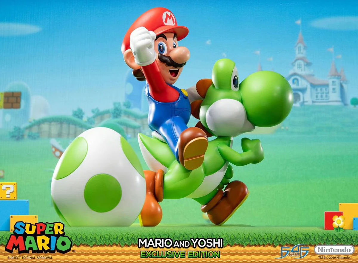 Super Mario - Mario y Yoshi (Edición Exclusiva) Estatua de 19"