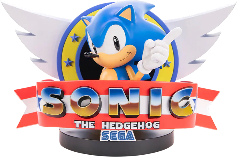 Sonic - Sonic The Hedgehog Title Screen Statue