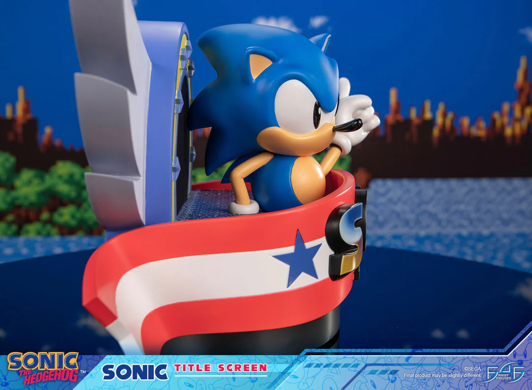 Sonic - Estatua de la pantalla de título de Sonic The Hedgehog