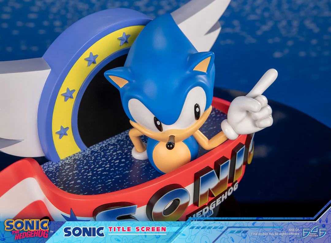 Sonic - Estatua de la pantalla de título de Sonic The Hedgehog