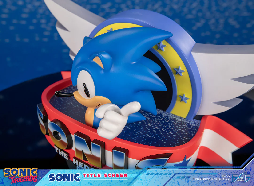 Sonic - Estatua de la pantalla de título de Sonic The Hedgehog