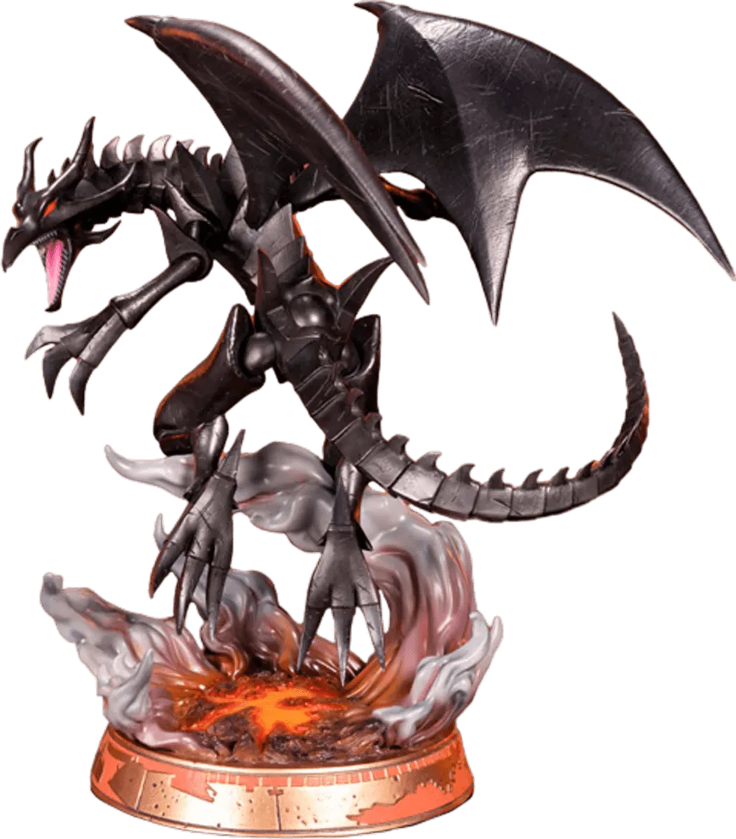 F4FYGOREBST Yu-Gi-Oh! - Red Eyes Black Dragon (Black Edition) PVC Statue - First 4 Figures - Titan Pop Culture