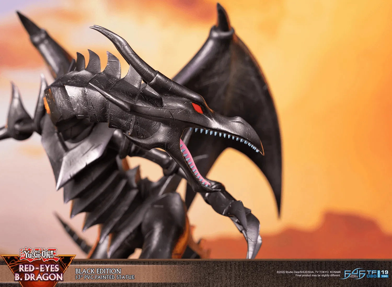 F4FYGOREBST Yu-Gi-Oh! - Red Eyes Black Dragon (Black Edition) PVC Statue - First 4 Figures - Titan Pop Culture