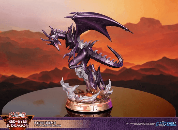 F4FYGOREPST Yu-Gi-Oh! - Red Eyes Black Dragon (Purple Edition) PVC Statue - First 4 Figures - Titan Pop Culture