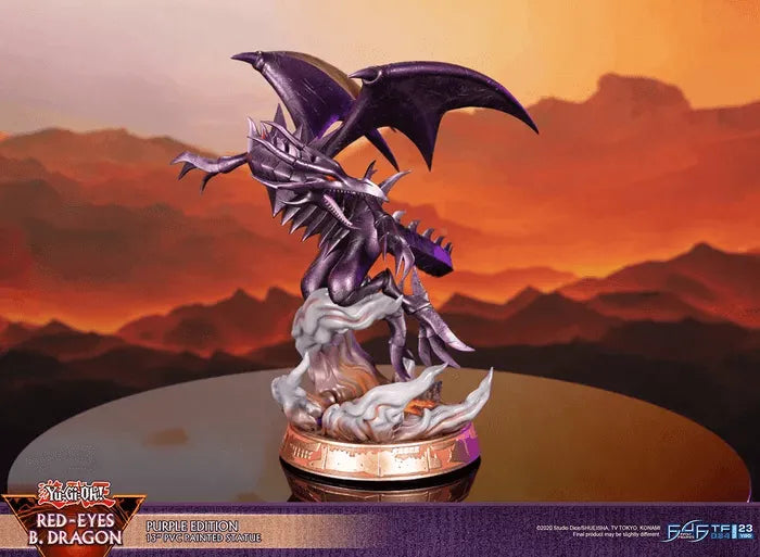 F4FYGOREPST Yu-Gi-Oh! - Red Eyes Black Dragon (Purple Edition) PVC Statue - First 4 Figures - Titan Pop Culture