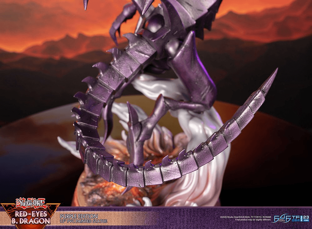 F4FYGOREPST Yu-Gi-Oh! - Red Eyes Black Dragon (Purple Edition) PVC Statue - First 4 Figures - Titan Pop Culture