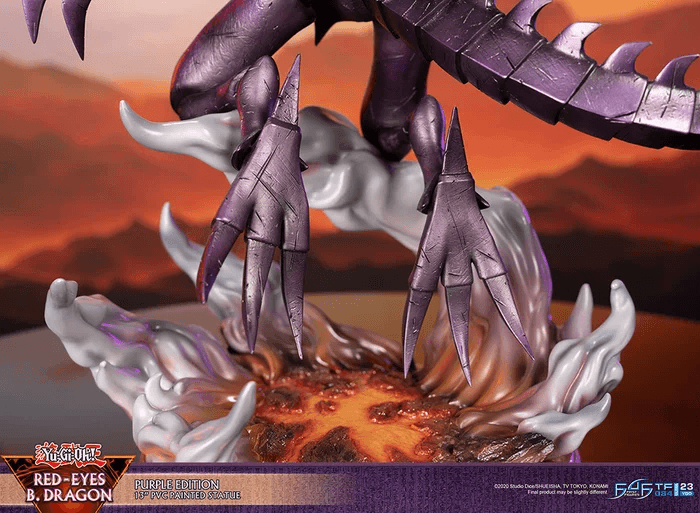 F4FYGOREPST Yu-Gi-Oh! - Red Eyes Black Dragon (Purple Edition) PVC Statue - First 4 Figures - Titan Pop Culture