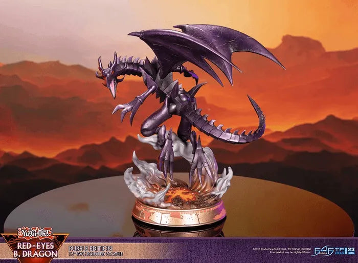 F4FYGOREPST Yu-Gi-Oh! - Red Eyes Black Dragon (Purple Edition) PVC Statue - First 4 Figures - Titan Pop Culture