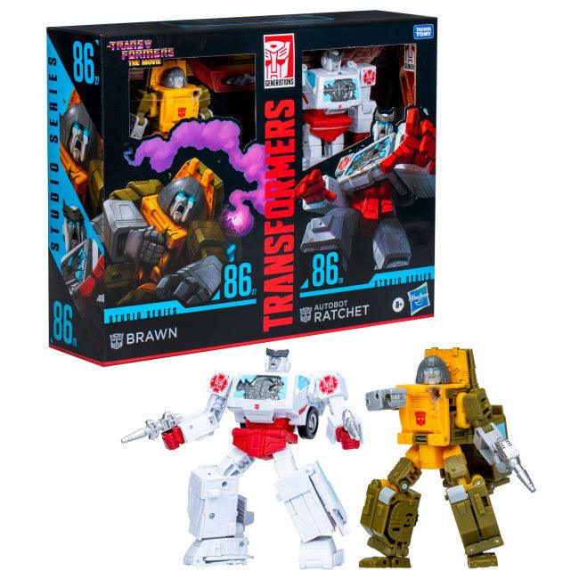 26505 Transformers Studio Series Deluxe: The Transformers: The Movie - Brawn & Autobot Ratchet - Hasbro - Titan Pop Culture