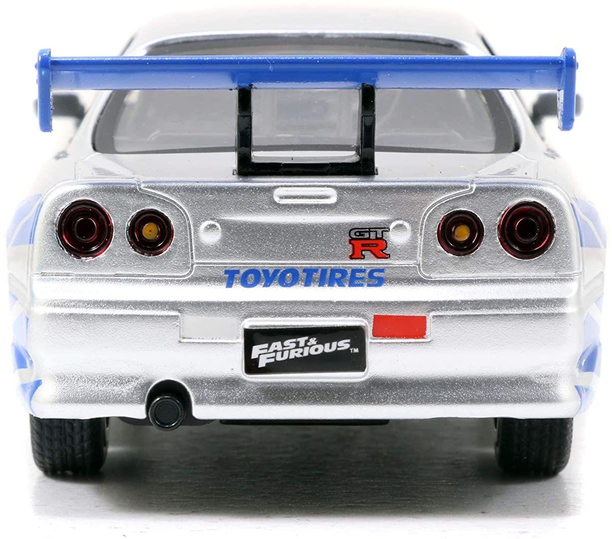 Fast and Furious - 2002 Nissan Skyline GTR R34 Silver 1:32 Scale Hollywood Ride Diecast Scale Rides by Jada Toys | Titan Pop Culture